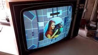 THE 1974 PHILIPS G8 TELEVISION SHOWING TEST CARD F