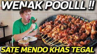 NEKAT  Bule Jowo Makan Sate Mendo Khas Tegal ??