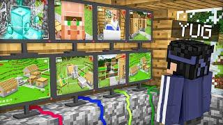 Using Security Cameras To Spy On Villagers in Minecraft 