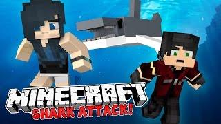 Minecraft Camping - THE SHARK ATTACK Minecraft Roleplay #1