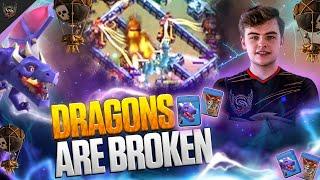 DRAGONS ARE UNSTOPPABLE AT TOWNHALL 16  PRO PLAYER DOMINATES WITH DRAGONS  CLASH OF CLANS