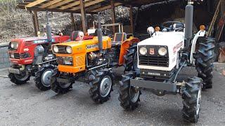 Kubota L2000DT + Shibaura SD1840 + Mitsubishi ST-2001D Mini Traktorki Japońskie Kobylany