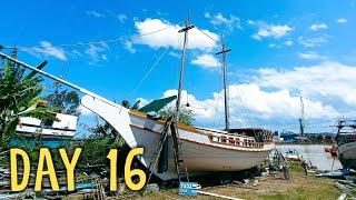 Bilge pump acrobatics and off grid wooden boat restoration — Sailing Yabá 184