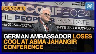 German Ambassador Loses Cool At Asma Jahangir Conference  Pakistani Students Protest Gaza  DAWN