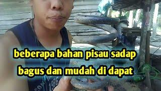 servis pisau sadap dari paku rell kereta api