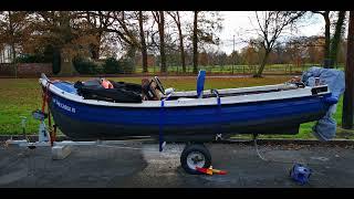 16ft ORKNEY LONGLINER along the river DEE on New years day 2022