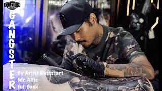 BEING A BIG BOY AFTER MAKE TATTOO GANGSTER THEME ON THE BACK‼️BY ARTIST DASSSSART