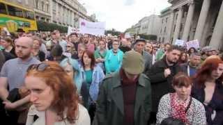 Dublin protest- pregnant suicidal woman migrant denied an abortion #repealthe8th