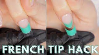 Easy French Tip Hack  Perfect Smileline Tutorial using TIPS and Gel Polish