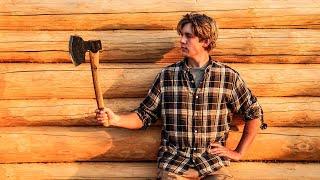 Im building an off grid LOG CABIN with an axe  EP12