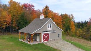 Vermont Post & Beam Carriage Barn Fly-Over