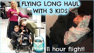 OUR LONGEST FLIGHT EVER WITH KIDS & SURPRISE TRIP  FLYING LONG HAUL WITH KIDS