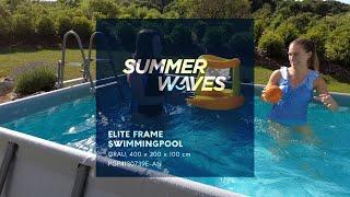 Summer Waves Pool - Elite Frame - Swimmingpool grau 400 x 200 x 100 cm