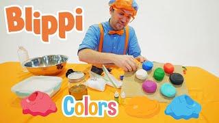 Blippi Learns Shapes And Colors With Clay  Arts And Crafts Videos For Kids