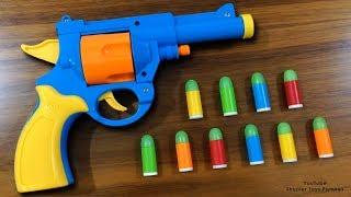 Realistic Toy Gun Sized 11 Scale .45 ACP Bulldog Revolver Toy - Rubber Bullet Toy Pistol