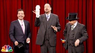 Penn and Teller Show Jimmy How to Pull a Rabbit Out of a Hat