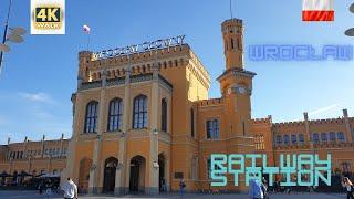 Wrocław Railway Station  Wrocław Główny dworzec kolejowy pkp walking tour 4k