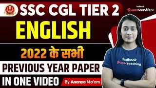 SSC CGL Tier 2 Previous Year Paper  English  SSC CGL Mains English Solved Paper 2022 SSC CGL 2023