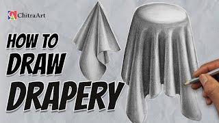 How to Draw Cloth Folds with Pencil Shading Step by Step Drawing for Beginners