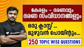 Kerala Administration and Administrative Systems  250 Questions LDC  +2  Degree  Jafar Sadik