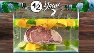 I aged steaks in LIME WATER for 12 yr and this happened