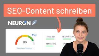 NeuronWriter Tutorial deutsch Blogartikel für Google optimieren
