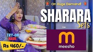 Festive wear *SHARARA SUIT SET* from Meesho  Latest collection  tryon  honest Review  gimaashi