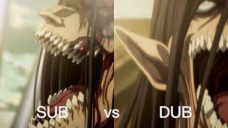 Erens Scream Sub vs Dub