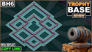 NEW BEST Builder Hall 6 BH6 Trophy Base 2022 with COPY Link  COC BH6 base link - Clash of Clans