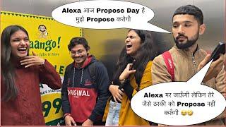 Alexa आज Propose Day है मुझे Propose करोगी   Propose Day Special  Lift Prank  Paras Prank