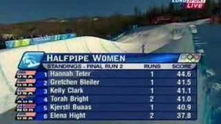 Snowboard Halfpipe Olympic Games Torino 2006 girls part 8