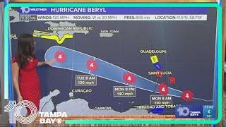 Tracking the Tropics Residents in Barbados bracing for Hurricane Beryl