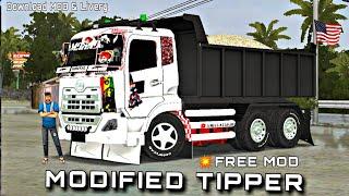 Modified Tipper Mod Download  Tipper Livery  New Truck Mod Himachal Modified Tipper Mod for Bussid