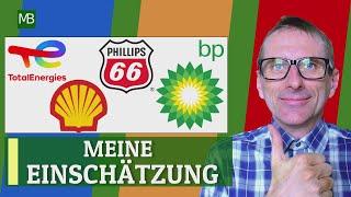 TOTALENERGIES SE - SHELL PLC - BP PLC - PHILLIPS 66 - Aktien Vergleich 08.05.2024.