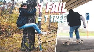 LONGBOARD TRICKS FOR TREES  fail trick = donate tree