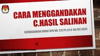 Cara Menggandakan C.Hasil Salinan