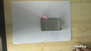 Refraction through glass slab viewing lateral shift