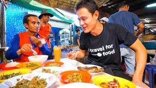 Lao Street Food - GIANT STICKY RICE Feast and Stuffed Chili Fish in Vientiane Laos