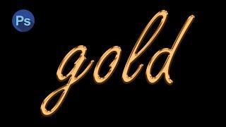 Gold text effect in adobe photoshop tutorial  lets design