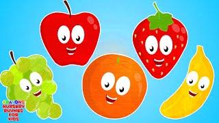 Five Little Fruit Jumping on the Bed  + More Learning Videos & Baby Songs