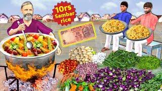 सांबर चावल 10rs Vegetable Sambar Rice Asian Street Food Garib Ka Sambar Recipe Comedy Hindi Kahaniya