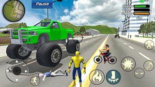 Spider Rope Hero Gangster Crime - Monster Truck Vegas City - Android Gameplay