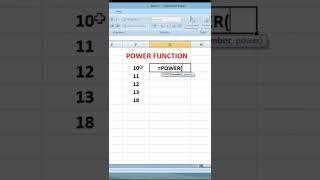 How to use the Excel POWER function? #shorts
