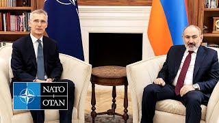 NATO Secretary General with the Prime Minister of Armenia  Nikol Pashinyan 19 MAR 2024