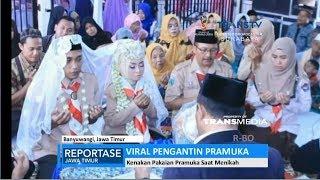 Unik Sepasang Pengantin Kenakan Seragam Pramuka