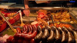 Great Hungarian food in the center of Budapest Hungarian Mangalica sausages