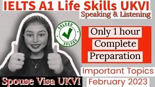 IELTS A1 Life Skills  Speaking & Listening Test  Complete Test Topics Recent Exam  UKVI  2023