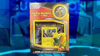 Pokemon Cards - Tapu Koko Pin Collection Box Opening