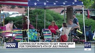 Provo parade watchers camp out for before Fourth of July Grand Parade