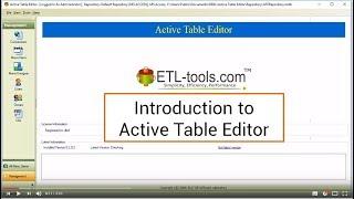 Introduction to Active Table Editor
